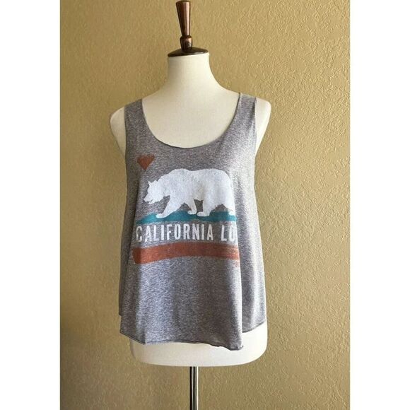 Billabong Women's Gray just like us Casual Scoop Tank Top Size M - Picture 12 of 12